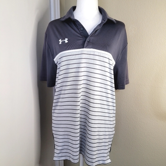 Under Armor, Mens Pre-Owned Golf Polo, Size Large - Picture 1 of 12